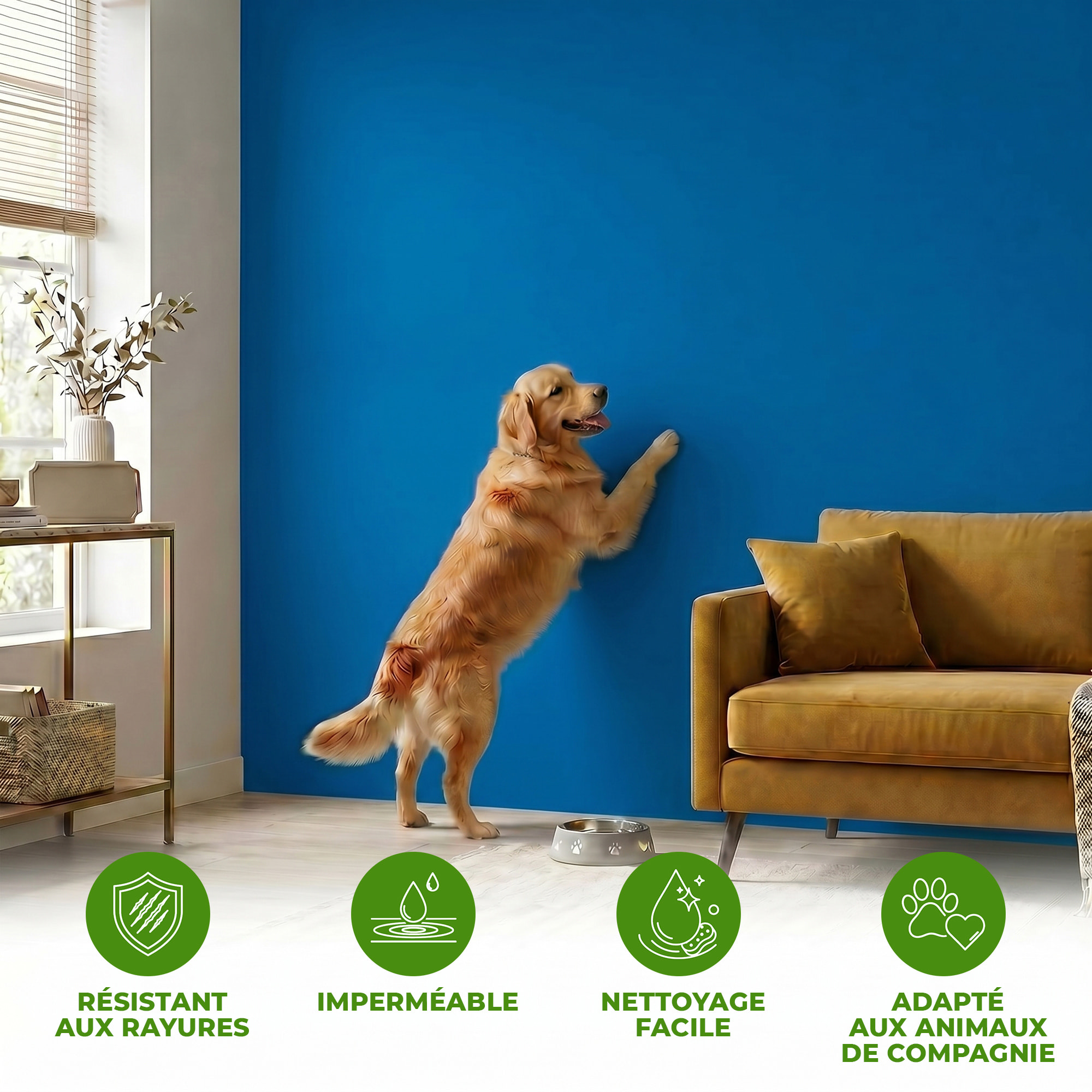 Rouleau adhésif décoratif Vinyle au Mètre - Bleu marine - Sticker Lavable Imperméable Mur Cuisine Meubles