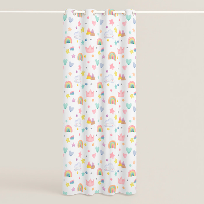 Cool Kids - Cortina Estampada - Con Ojales - 100% Algodón - Confetti