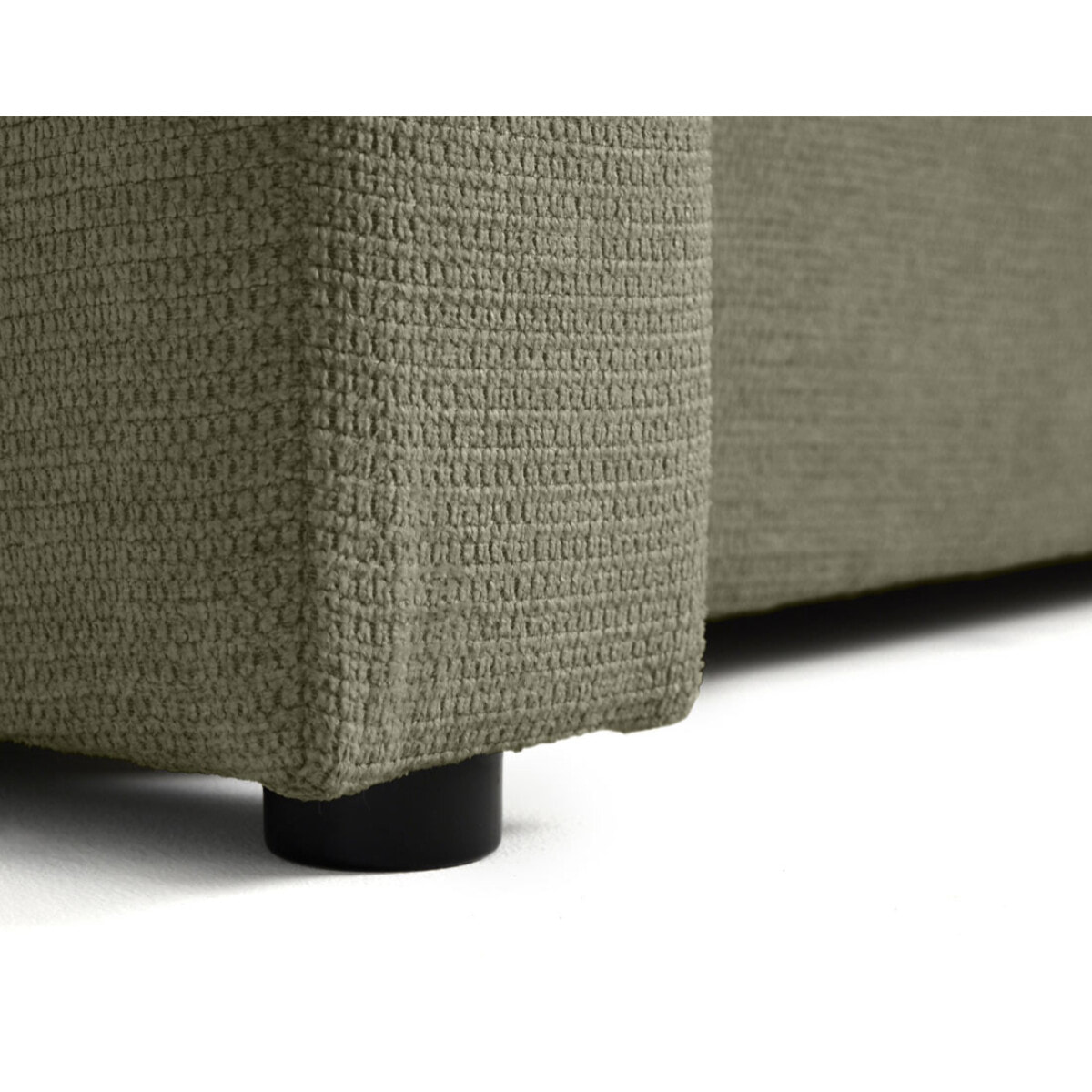 Canopy - canapé d'angle réversible - 4 places - convertible avec coffre - en tissu texturé - Vert