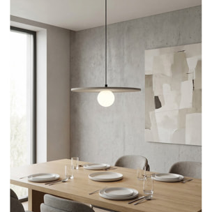 Lampada a sospensione CALMA con paralume in feltro grigio