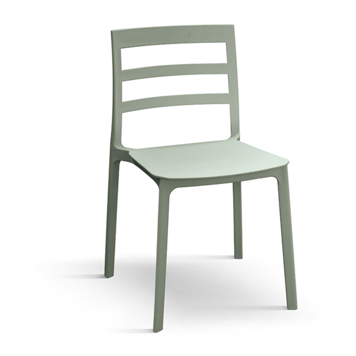 Set di 4 sedie MALAGA in polipropilene verde