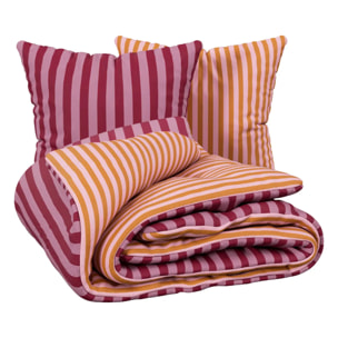 Parure de lit enfant imprimée Cherry rouge grenat 240x220cm
