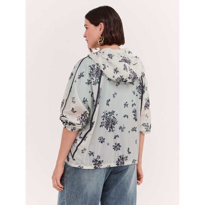 Fiorella Rubino - Bomber con estampado floral - Blanco