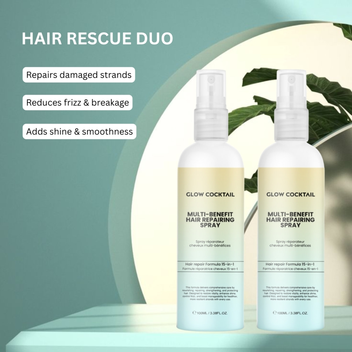 Dúo de spray reparador para el cabello