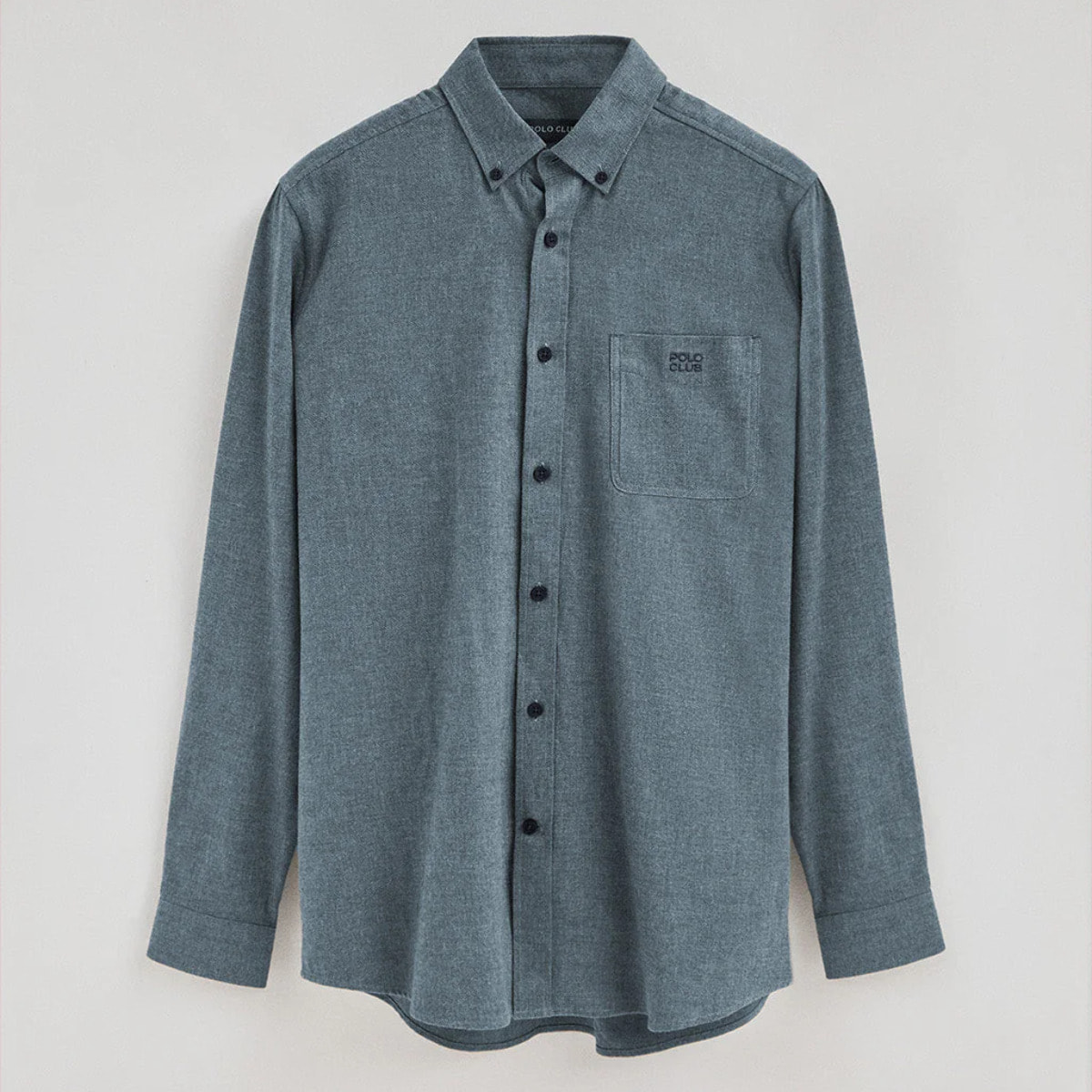 Camisa azul denim de corte regular y con logo Polo Club