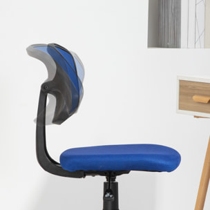 Silla de Oficina sin Brazos Silla de Escritorio Giratoria con Respaldo de Malla Transpirable Altura Ajustable Silla de Despacho Carga 120 kg Azul