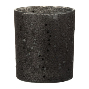 J-Line photophore Etoiles - verre - noir - 2 pcs