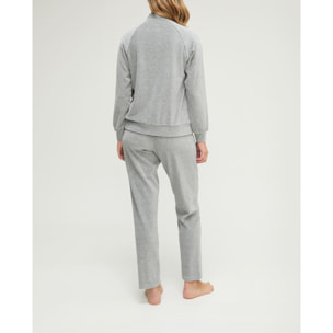 Pijama mujer de terciopelo con cremallera