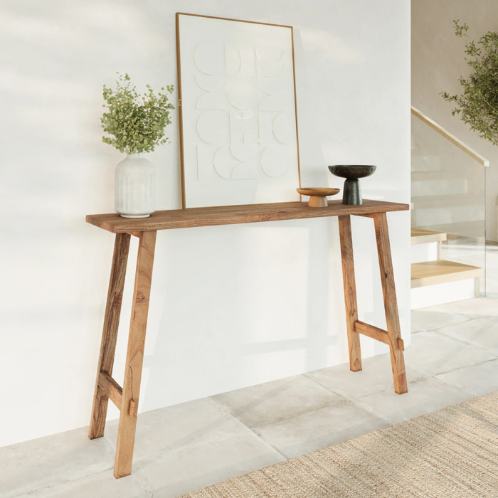 Console Cahya en bois de teck recyclé - Cahya
