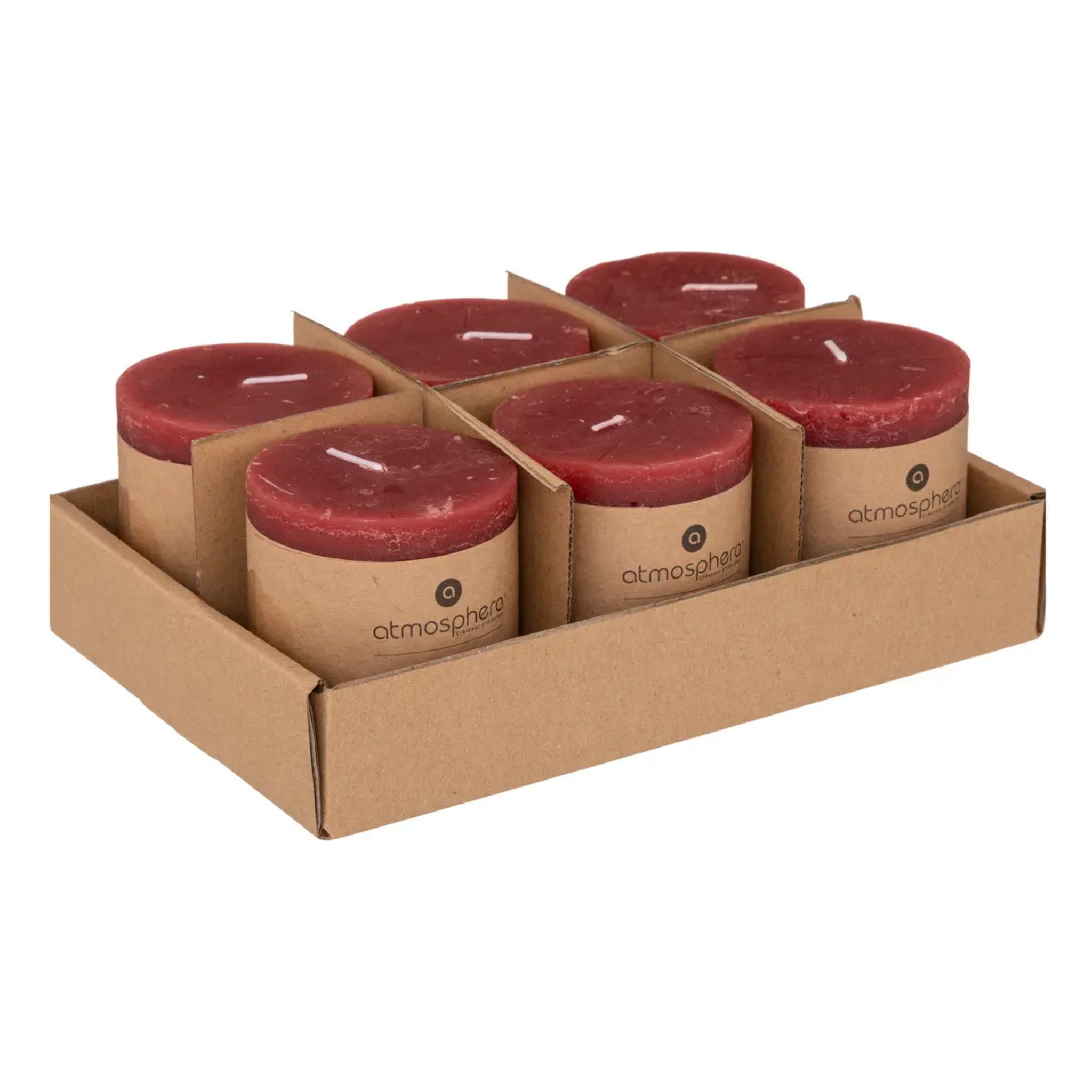 Bougie rustique - rouge - 220g