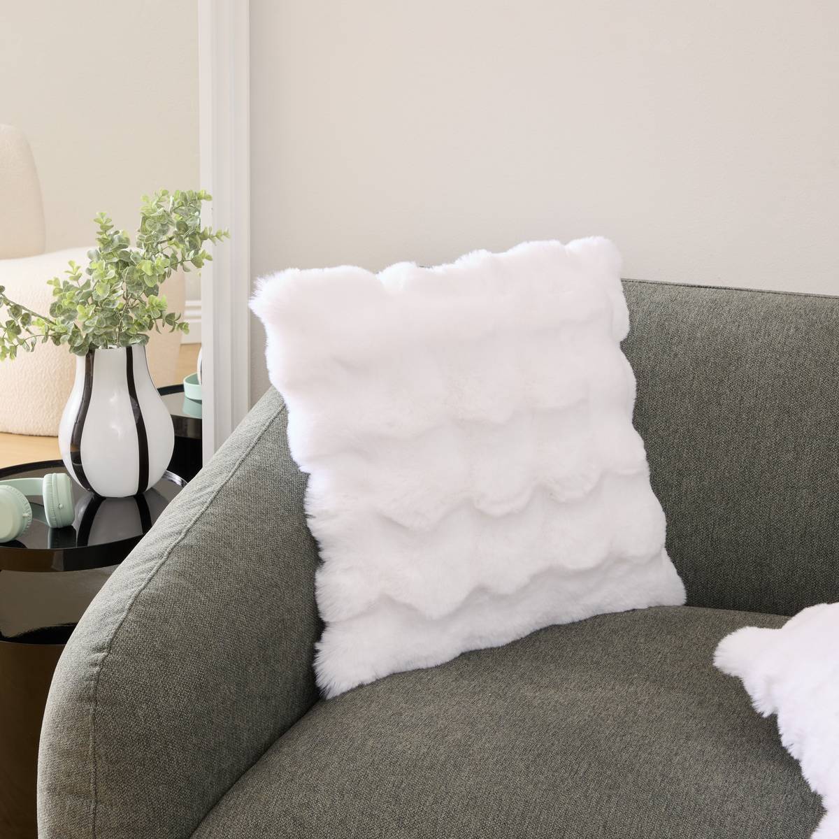 Coussin Zephy blanc 45x45cm