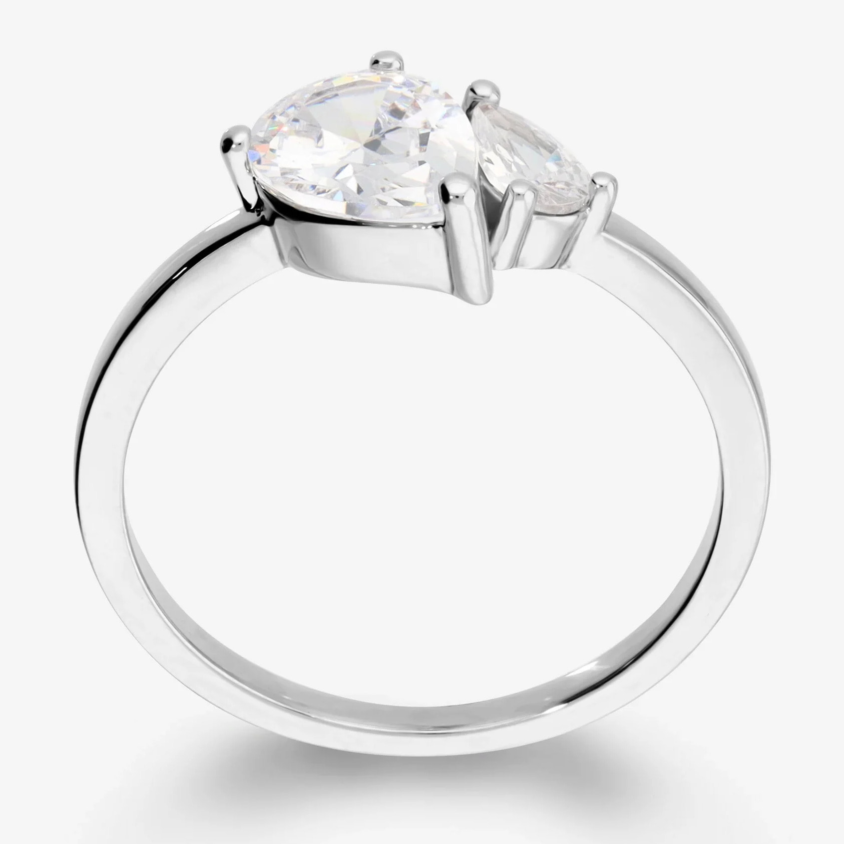 Anello Contrarié con Doppia Pietra a Goccia