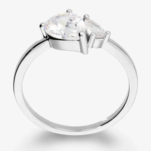 Anello Contrarié con Doppia Pietra a Goccia