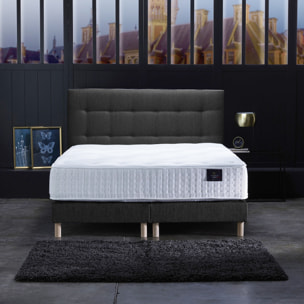 Ensemble matelas ressorts, NOVA + tête de lit capitonnée + sommier 11 cm