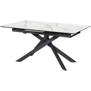 Table à manger extensible 6/8 couverts en céramique effet Marbre - SIVAS