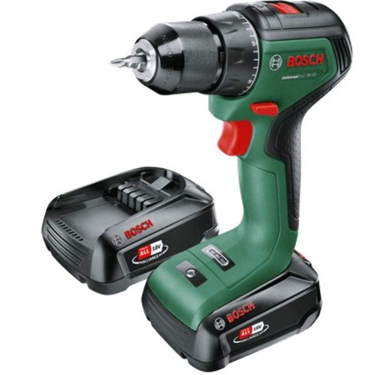 Perceuse visseuse Universal Drill 18V-60 - BOSCH - avec 2 batteries 18V 2.0Ah - AL 18V-20 - 06039D7002