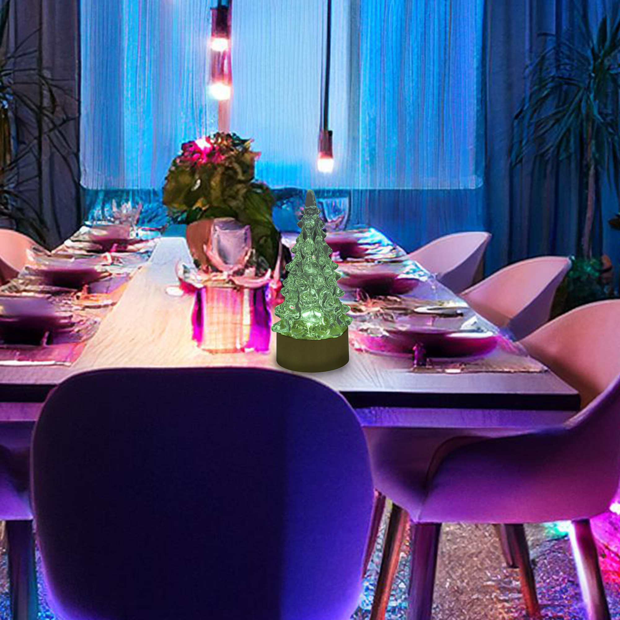 árbol de navidad con led cambiante de color h.9,3cm