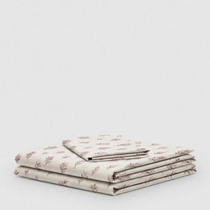 Set di lenzuola in cotone 100% ramaje marrone