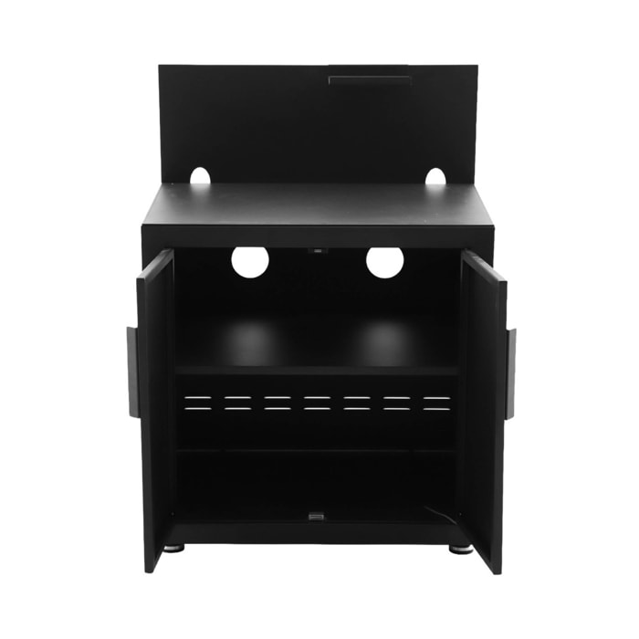 Cuisine extérieure acier 2 portes 1 crochet L80cm MILOS