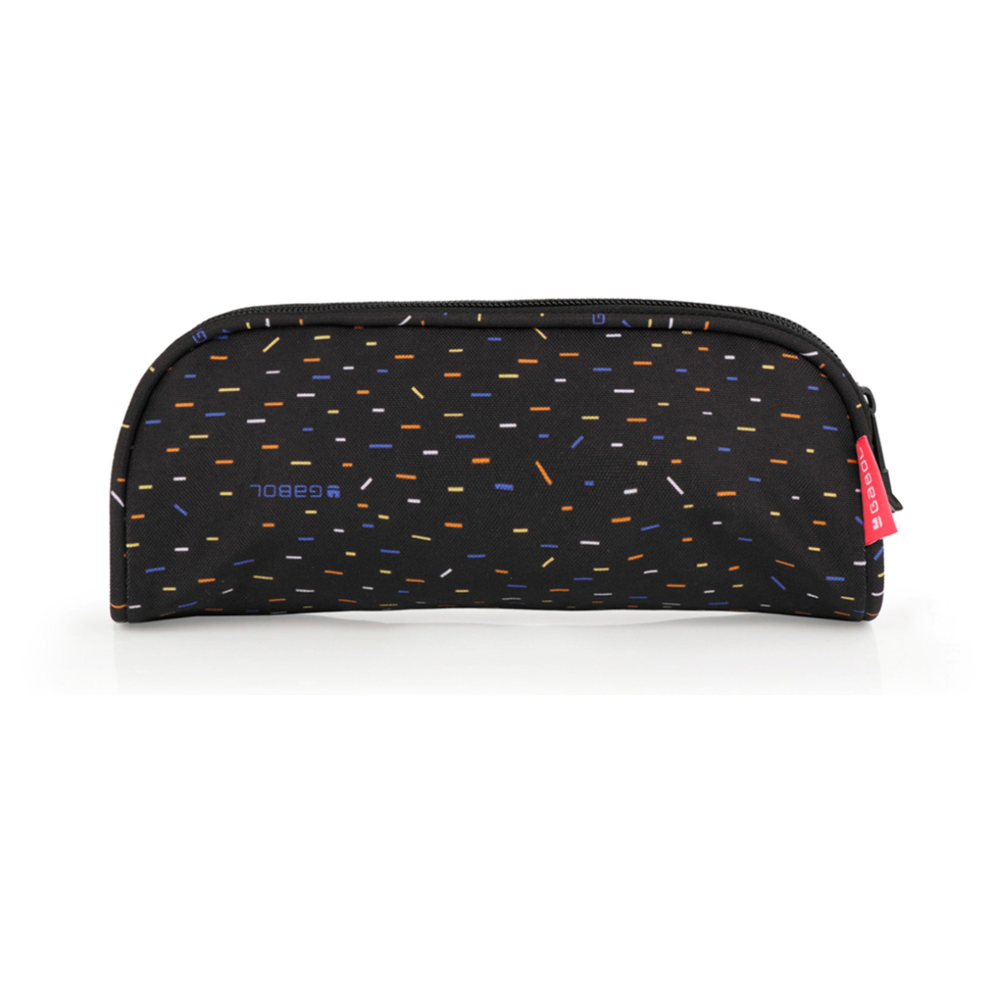 Estuche doble Gabol VIRTUAL negro y resistente al agua