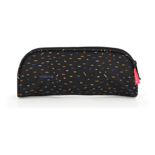 Estuche doble Gabol VIRTUAL negro y resistente al agua