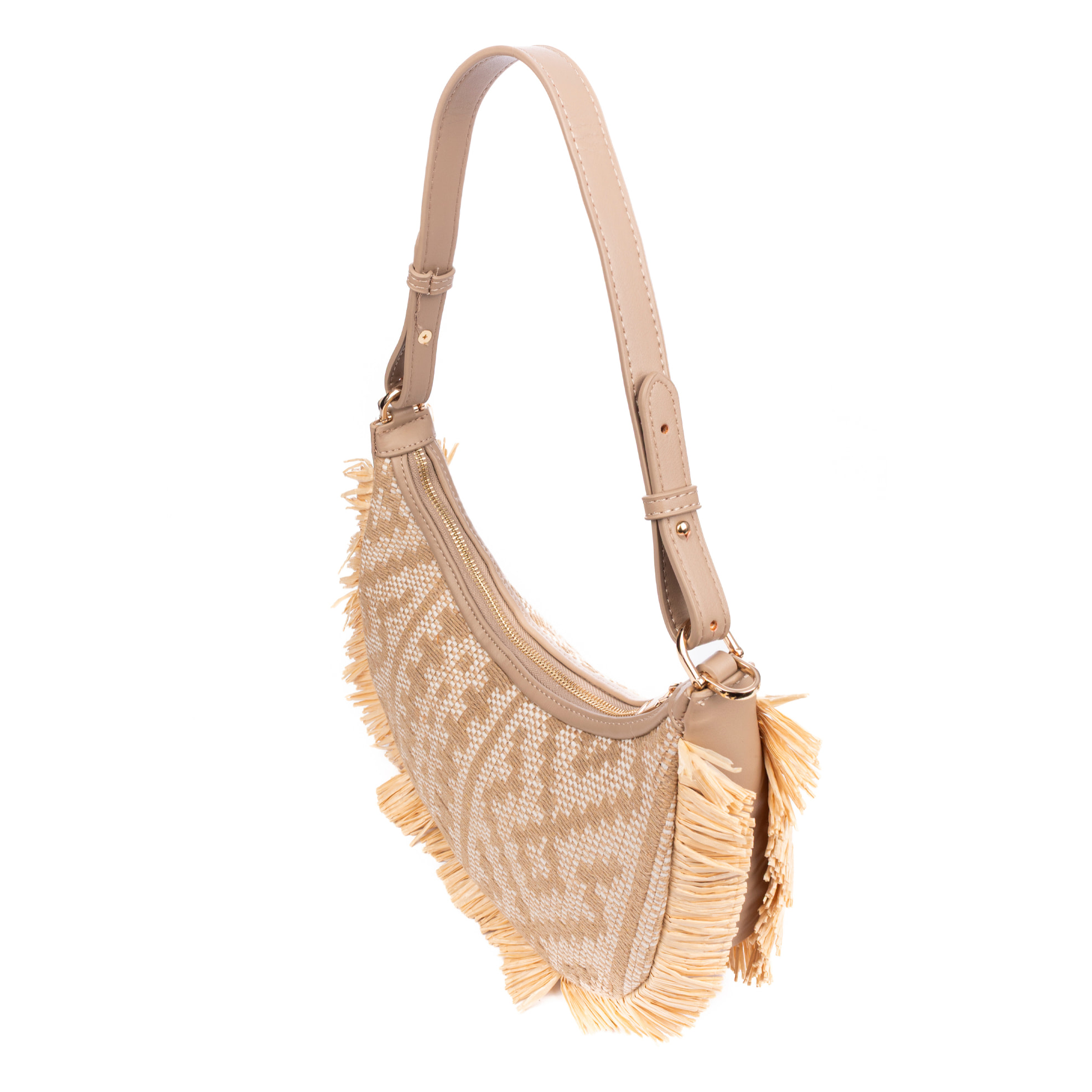 Biscubio Borsa a spalla Donna. Realizzata in tessuto e pelle sintetica PU.
