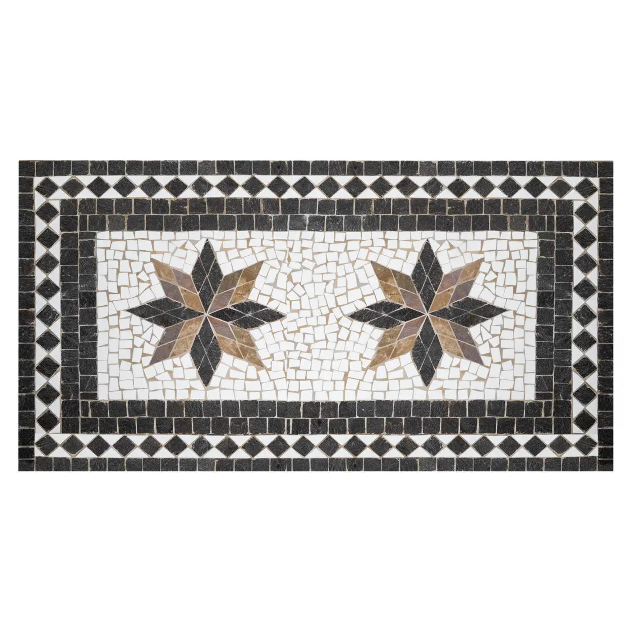 Table à manger rectangulaire "Kipos" mosaïque noir L160cm