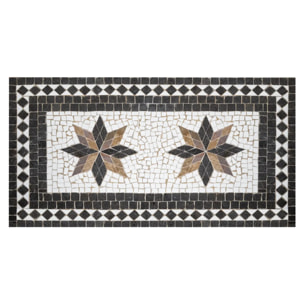 Table à manger rectangulaire "Kipos" mosaïque noir L160cm