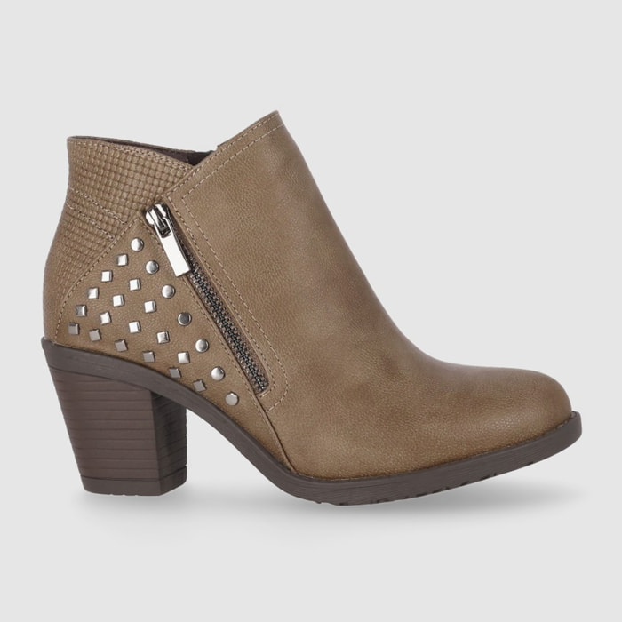 Botines - Taupe - Tacón: 7 cm