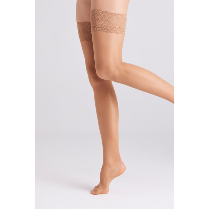 Calze autoreggenti beige 20 denari