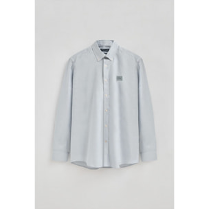 Camisa azul claro de corte regular y cuello abotonado con logo Polo Club