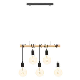 Suspension "Jake" métal noir H120cm
