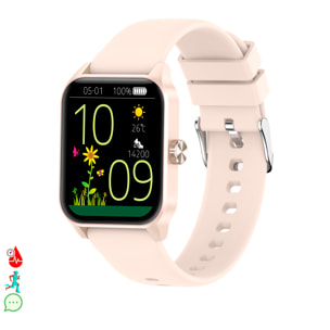 Smartwatch Qx15 con schermo da 1,85''. Chiamate Bluetooth, oltre 100 modalità sportive, monitor della frequenza cardiaca e dell'ossigeno nel sangue.