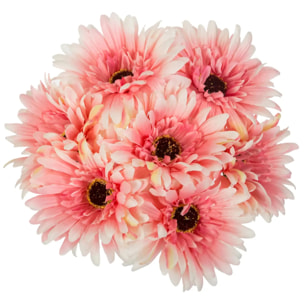 Bouquet 7 gerberas artificiels H26cm