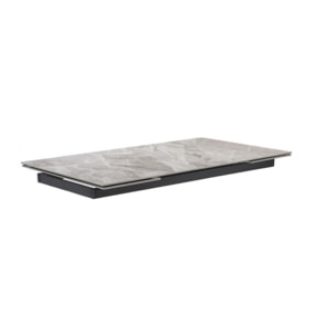 Plateau céramique de table extensible gris brillant L160/240cm - UNIK