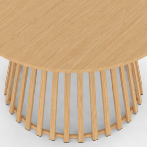 Ensemble repas Hortensia 6 places métal effet bois