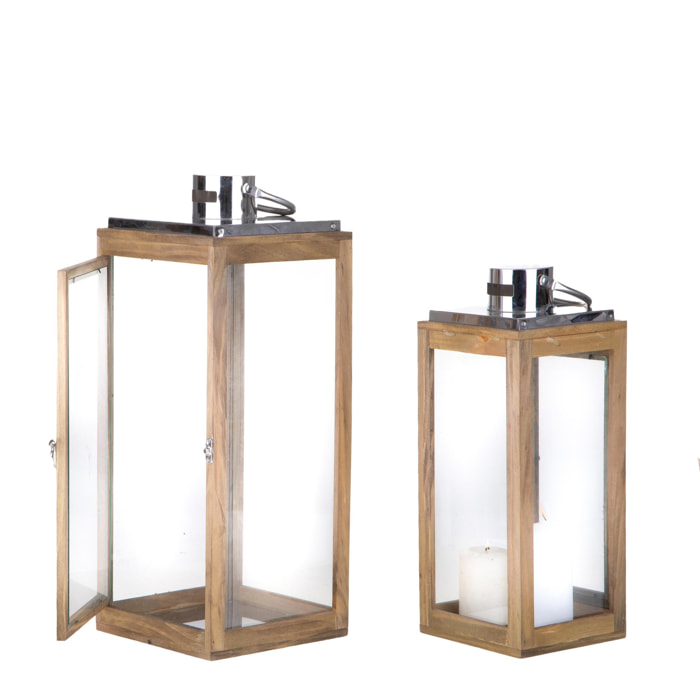 Lanterna Legno - Pezzi 1 - 20xH53x20cm - Bianchi Dino SpA