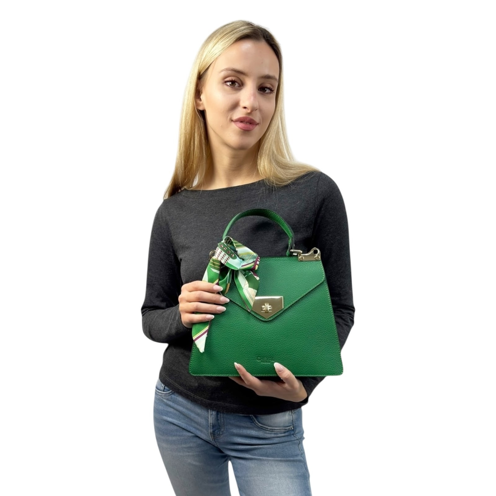 Borsa a mano Cheval Firenze Nany Verde