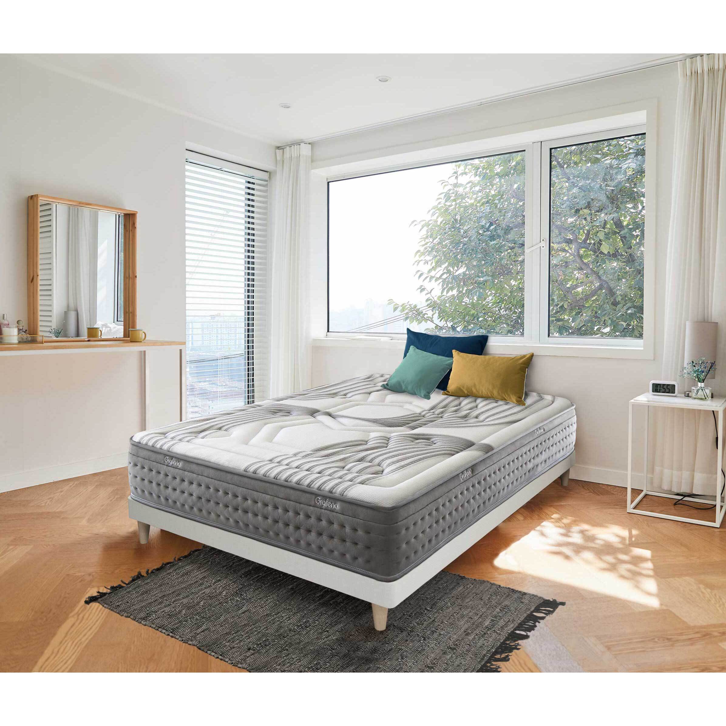 Colchón Viscografeno Muelles Ensacados Classic Grafeno, Altura 30 cm