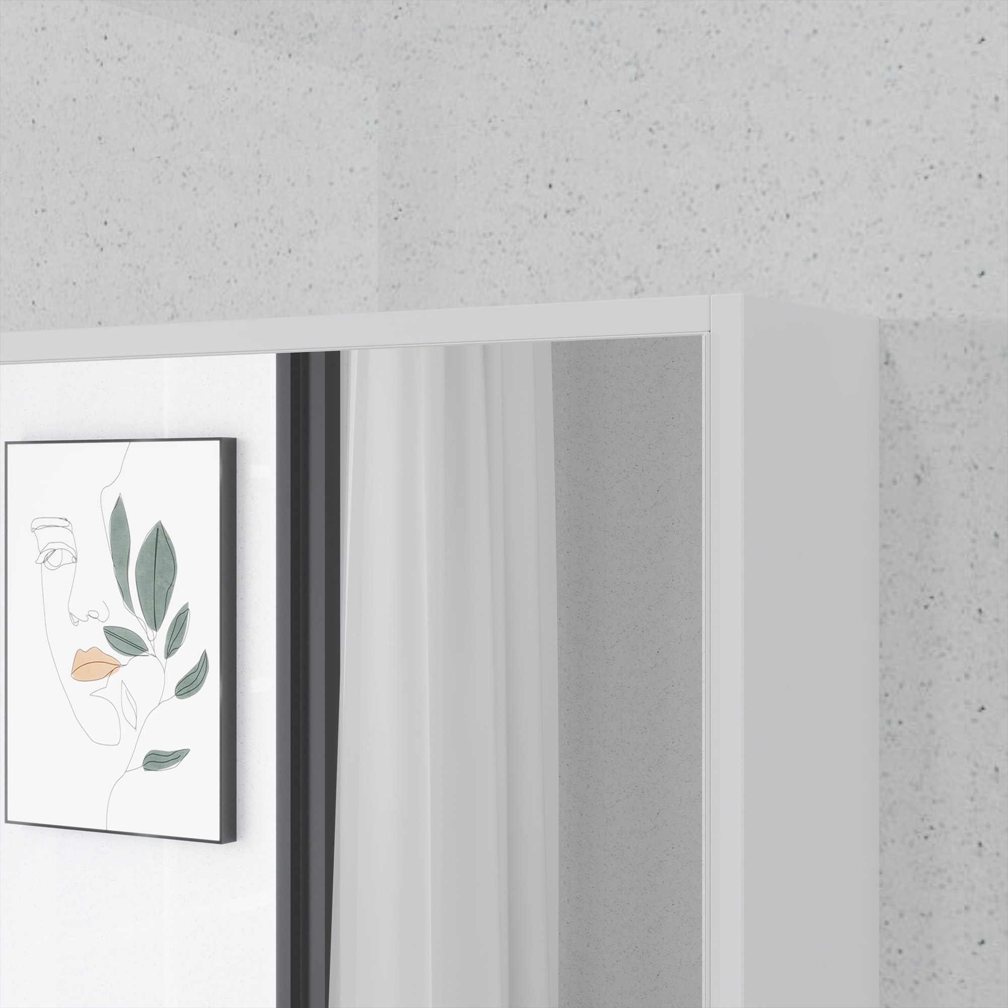 Armoire murale miroir salle de bain porte étagère 3 niches 60 x 15 x 76 cm blanc