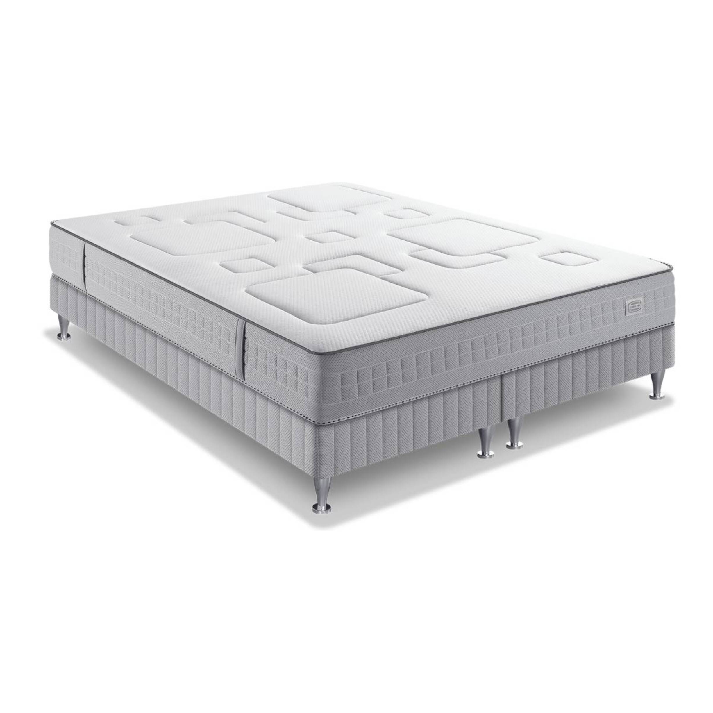 Ensemble EQUILIBRE matelas H25 ressort ensachés, ferme, 2 sommiers