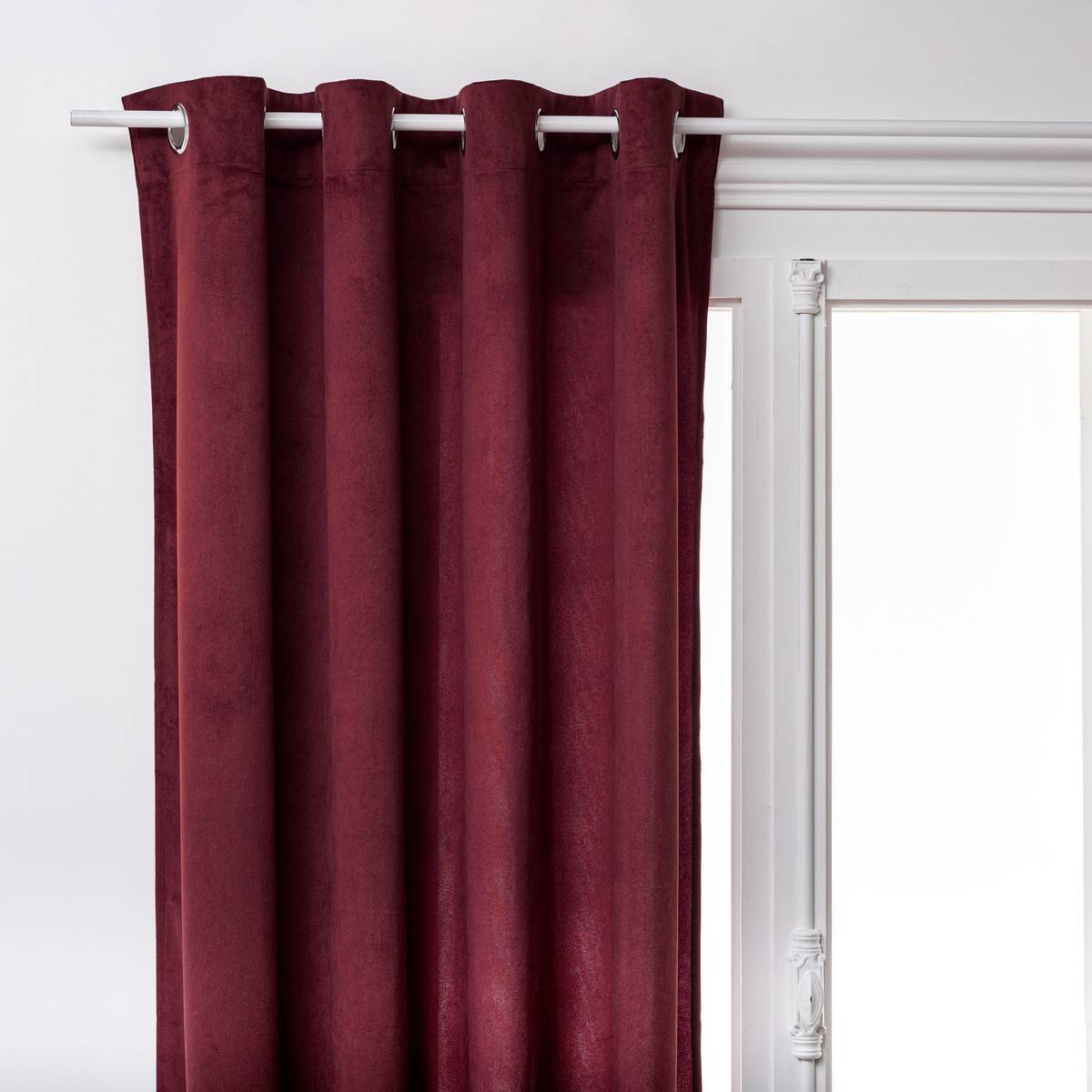 Rideau Lilou rouge grenat 140x260cm