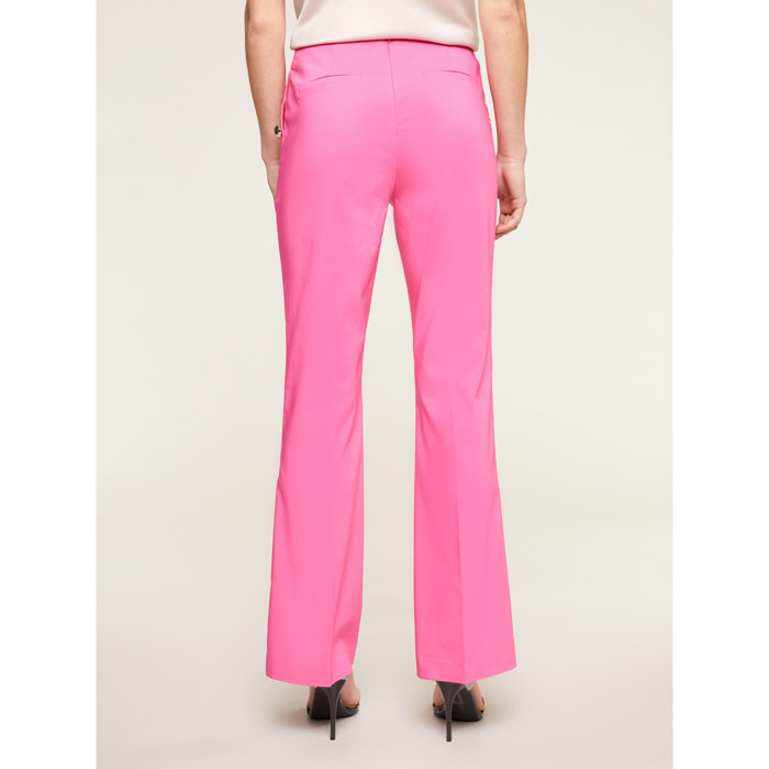 Motivi - Pantalones flare con detalle lateral de botones - Fuchsia