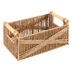 Lot de 3 caisses Eugène beige L26/31/36cm