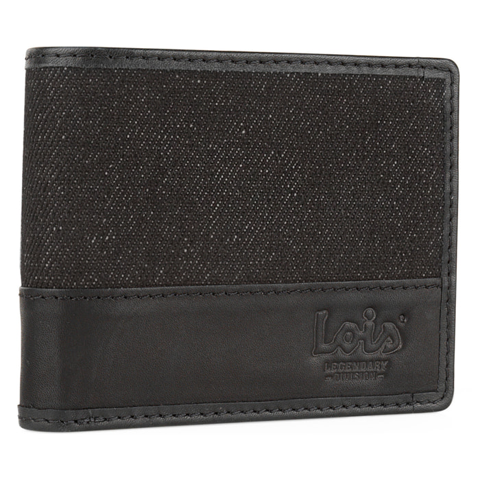 Cartera Hombre Piel Lois Rogers Negro