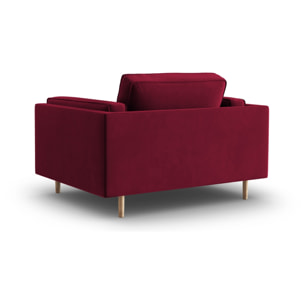 Fauteuil "Christian" en velours rouge