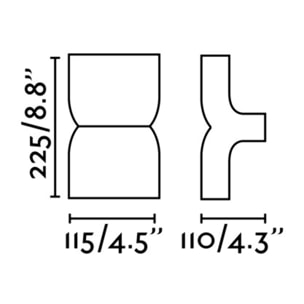 KLAMP Lampe applique gris foncé 2L