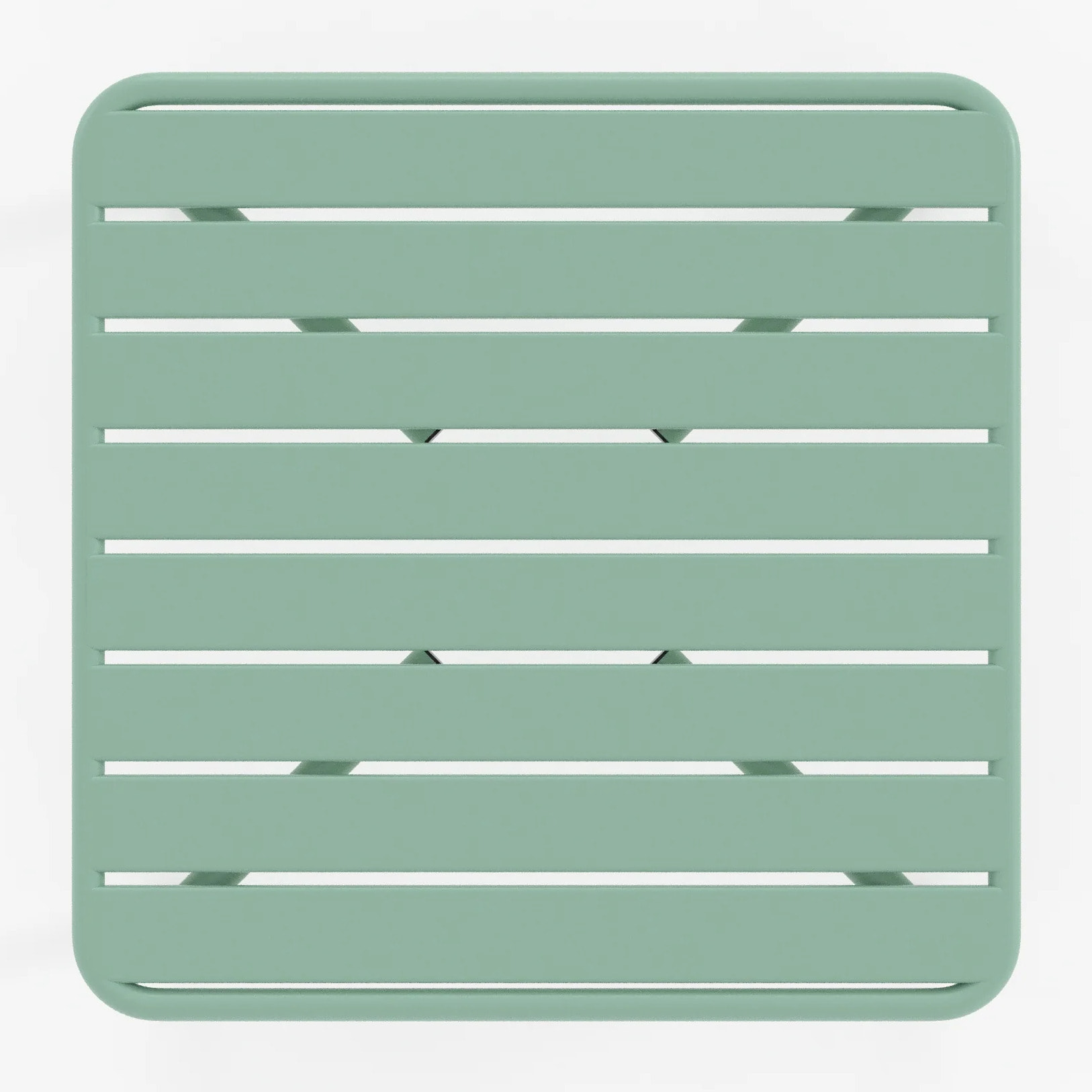 Table et chaises de jardin en métal vert 2 personnes - Yumi