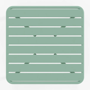 Table et chaises de jardin en métal vert 2 personnes - Yumi