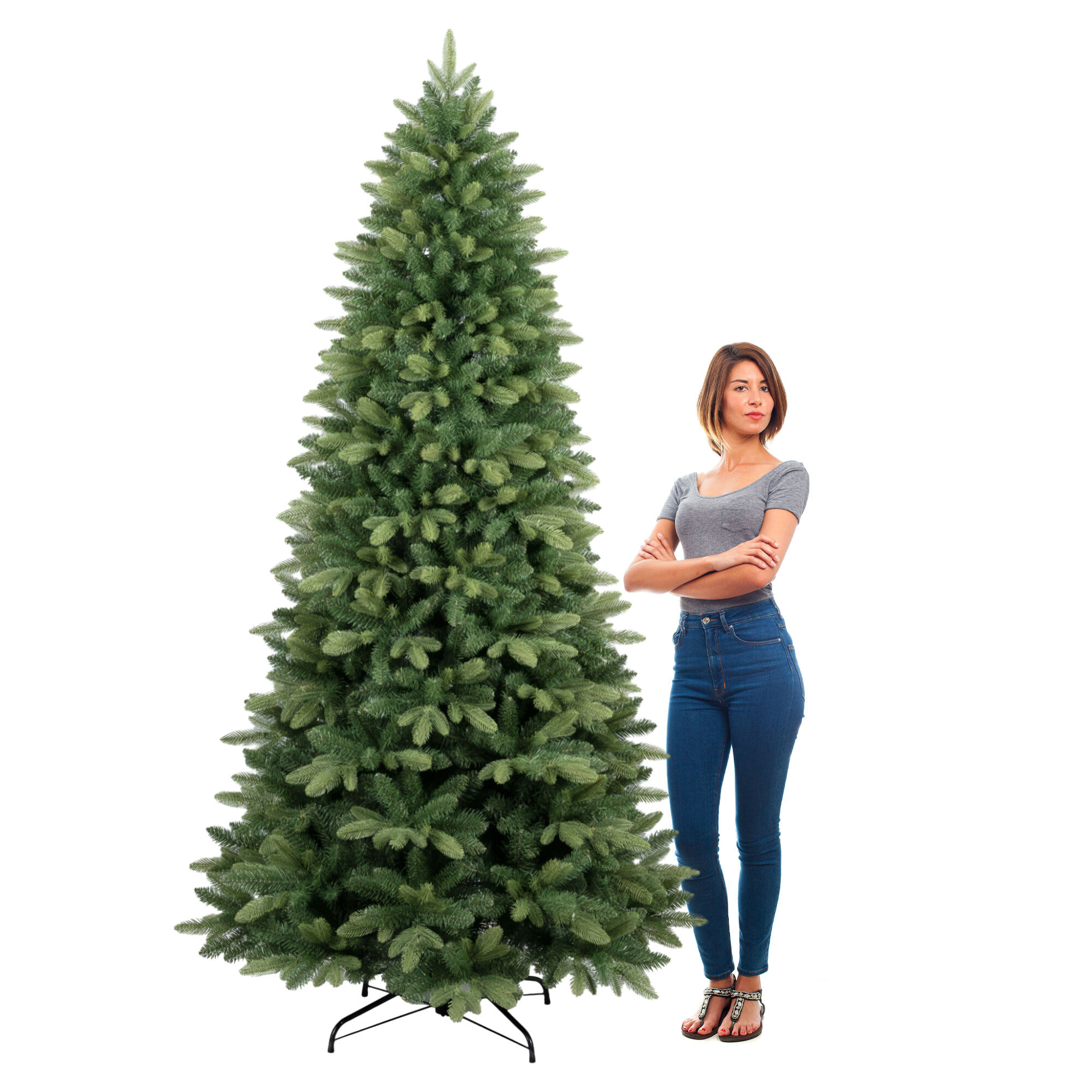 Venus - Albero di Natale effetto realistico in PE e PVC ø116x240H, 1709 Punte